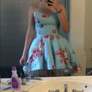 Floral Strapless Dress